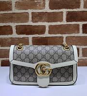 GUCCI GG SUPREME MARMONT SMALL WHITE ‎443497 SIZE 26 x 15 x 7 CM - 1