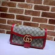 GUCCI GG SUPREME MARMONT SMALL RED ‎443497 SIZE 26 x 15 x 7 CM   - 3