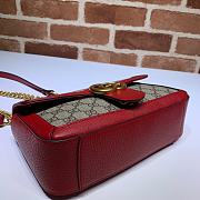 GUCCI GG SUPREME MARMONT SMALL RED ‎443497 SIZE 26 x 15 x 7 CM   - 5