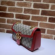 GUCCI GG SUPREME MARMONT SMALL RED ‎443497 SIZE 26 x 15 x 7 CM   - 6