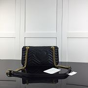 GUCCI GG MARMONT SMALL MATELASSÉ BLACK SIZE26CM - 6