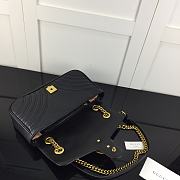 GUCCI GG MARMONT SMALL MATELASSÉ BLACK SIZE26CM - 5