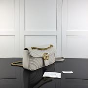 GUCCI GG MARMONT SMALL MATELASSÉ WHITE ‎443497 SIZE 26 x 15.5 x 6 CM - 4