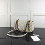GUCCI GG MARMONT SMALL MATELASSÉ WHITE ‎443497 SIZE 26 x 15.5 x 6 CM - 5