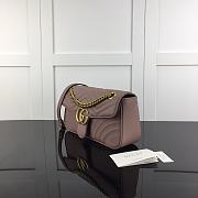 GUCCI GG MARMONT SMALL MATELASSÉ DUSTY PINK ‎443497 SIZE 26 x 15.5 x 6 CM - 3
