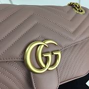 GUCCI GG MARMONT SMALL MATELASSÉ DUSTY PINK ‎443497 SIZE 26 x 15.5 x 6 CM - 5