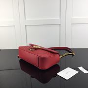 GUCCI GG MARMONT SMALL MATELASSÉ RED ‎443497 SIZE 26 x 15.5 x 6 CM - 5