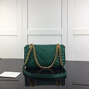 GUCCI GG MARMONT SMALL MATELASSÉ EMERALD GREEN ‎443497 SIZE 26 x 15.5 x 6 CM - 5