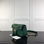 GUCCI GG MARMONT SMALL MATELASSÉ EMERALD GREEN ‎443497 SIZE 26 x 15.5 x 6 CM - 4