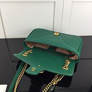 GUCCI GG MARMONT SMALL MATELASSÉ EMERALD GREEN ‎443497 SIZE 26 x 15.5 x 6 CM - 3