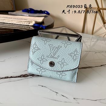 LV IRIS XS WALLET SKY BLUE M67498 SIZE 9.8 x 7.8 x 1 CM