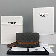 CELINE WALLET ON STRAP IN TRIOMPHE CANVAS 10D852 SIZE 20 x 13 x 6 CM - 1