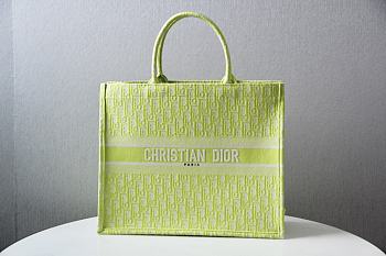DIOR BOOK TOTE ZODIAC EMBROIDERY LEMON M1286 SIZE 41.5x35x18 CM