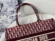 DIOR BOOK TOTE BURGUNDY OBLIQUE EMBROIDERY M1296 SIZE 36 x 28 x 16 CM - 4