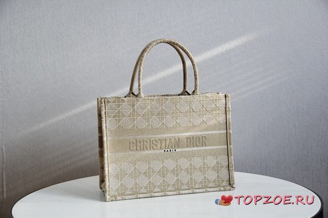 DIOR BOOK TOTE BEIGE M1296 SIZE 36.5 x 28 x 17.5 CM - 1