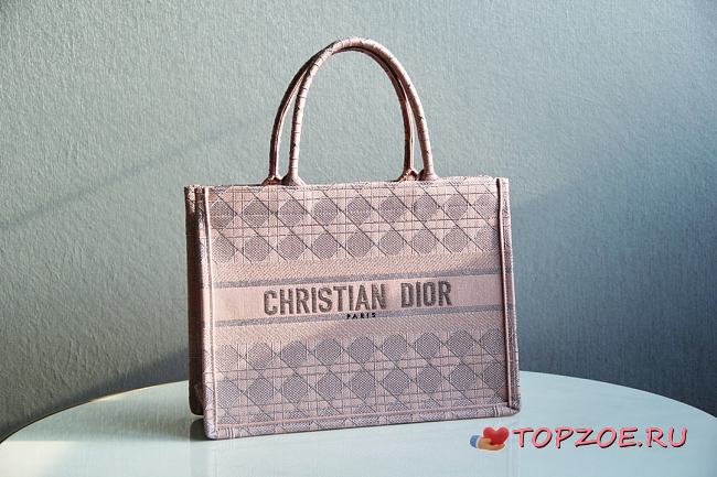 DIOR BOOK TOTE PINK M1296 SIZE 36.5 x 28 x 17.5 CM - 1