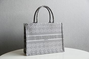 DIOR BOOK TOTE GRAY M1296 SIZE 36.5 x 28 x 17.5 CM