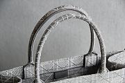 DIOR BOOK TOTE GRAY M1296 SIZE 36.5 x 28 x 17.5 CM - 4