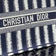 DIOR BOOK TOTE BLUE D-STRIPES M1296 SIZE 36.5 x 28 x 17.5 CM - 5
