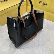 FENDI PEEKABOO X SMALL LEATHER BLACK 8BH377 SIZE 35 x 26 x 13 CM - 5