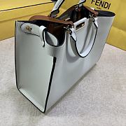 FENDI PEEKABOO X SMALL LEATHER WHITE 8BH377 SIZE 35 x 26 x 13 CM - 5