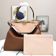 FENDI PEEKABOO ISEEU BROWN 8BN321 SIZE 33.5 x 25.5 x 13 CM - 2