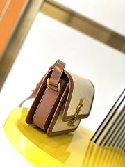 YSL SOLFERINO MEDIUM SATCHEL NATURAL BEIGE & BRICK 634305 SIZE 23x16x6 CM - 5