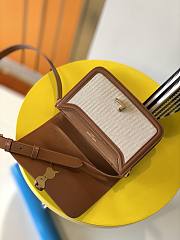 YSL SOLFERINO MEDIUM SATCHEL NATURAL BEIGE & BRICK 634305 SIZE 23x16x6 CM - 4
