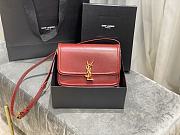 YSL SOLFERINO MEDIUM SATCHEL MAROON RED 634305 SIZE 23x16x6 CM - 1