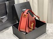 YSL SOLFERINO MEDIUM SATCHEL MAROON RED 634305 SIZE 23x16x6 CM - 5