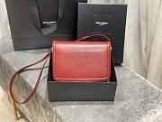 YSL SOLFERINO MEDIUM SATCHEL MAROON RED 634305 SIZE 23x16x6 CM - 4