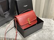 YSL SOLFERINO MEDIUM SATCHEL MAROON RED 634305 SIZE 23x16x6 CM - 3