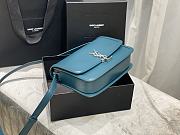 YSL SOLFERINO MEDIUM SATCHEL TURQUOISE GREEN 634305 SIZE 23x16x6 CM - 6