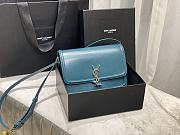 YSL SOLFERINO MEDIUM SATCHEL TURQUOISE GREEN 634305 SIZE 23x16x6 CM - 5