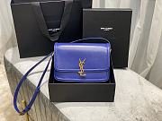YSL SOLFERINO MEDIUM SATCHEL ELECTRIC BLUE 634305 SIZE 23x16x6 CM - 1