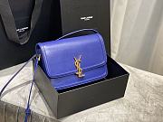 YSL SOLFERINO MEDIUM SATCHEL ELECTRIC BLUE 634305 SIZE 23x16x6 CM - 4