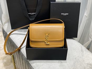 YSL SOLFERINO MEDIUM SATCHEL CARAMEL 634305 SIZE 23x16x6 CM