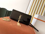YSL KATE 99 WITH TASSEL BLACK PATENT LEATHER 604276 SIZE 26 x 13.5 x 4.5 CM - 1