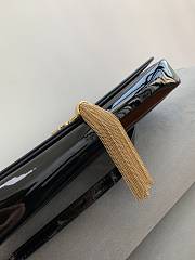 YSL KATE 99 WITH TASSEL BLACK PATENT LEATHER 604276 SIZE 26 x 13.5 x 4.5 CM - 5