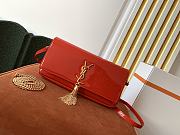 YSL KATE 99 WITH TASSEL RED PATENT LEATHER 604276 SIZE 26 x 13.5 x 4.5 CM - 1