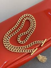YSL KATE 99 WITH TASSEL RED PATENT LEATHER 604276 SIZE 26 x 13.5 x 4.5 CM - 4