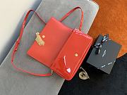 YSL KATE 99 WITH TASSEL RED PATENT LEATHER 604276 SIZE 26 x 13.5 x 4.5 CM - 5