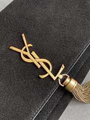 YSL KATE 99 WITH TASSEL BLACK SUEDE 604276 SIZE 26 x 13.5 x 4.5 CM - 5
