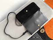 YSL KATE 99 WITH TASSEL BLACK SUEDE 604276 SIZE 26 x 13.5 x 4.5 CM - 6