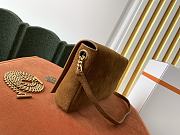 YSL KATE 99 WITH TASSEL CARAMEL SUEDE 604276 SIZE 26 x 13.5 x 4.5 CM - 4