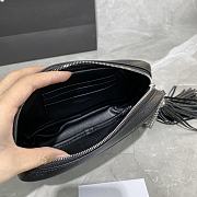 YSL LOU MINI CAMERA BAG BLACK & SILVER METAL 585040 SIZE 18×10×5 CM - 6