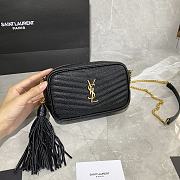 YSL LOU MINI CAMERA BAG BLACK & GOLD METAL 585040 SIZE 18×10×5 CM - 3