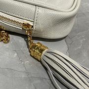 YSL LOU MINI CAMERA BAG WHITE & GOLD METAL 585040 SIZE 18×10×5 CM - 2