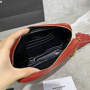 YSL LOU MINI CAMERA BAG RED & GOLD METAL 585040 SIZE 18×10×5 CM - 6
