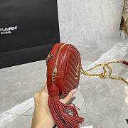 YSL LOU MINI CAMERA BAG RED & GOLD METAL 585040 SIZE 18×10×5 CM - 5